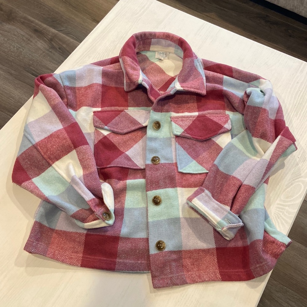 Time & Tru flannel shacket, XL